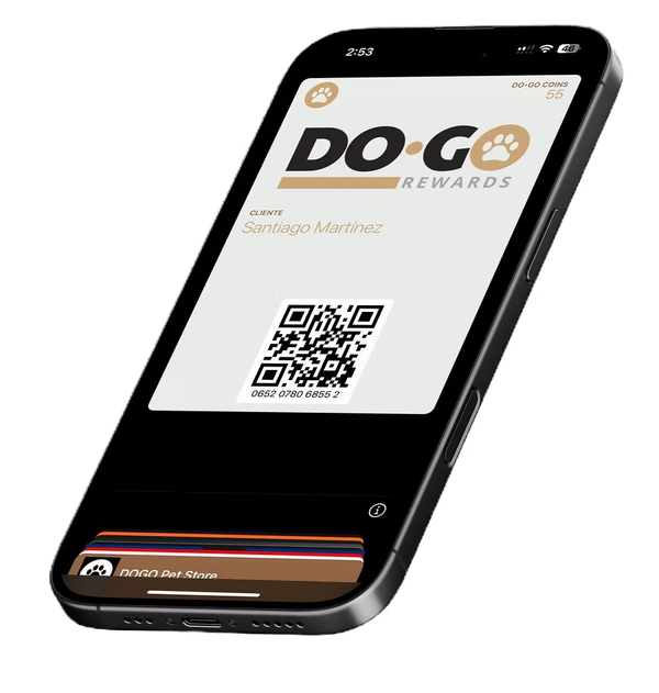 Tarjeta DOGO Rewards en el Wallet del teléfono
